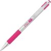 Zebra Pen F-301 Ballpoint Pen, Stainless Steel, Pink Accents