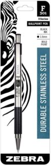 Zebra Pen F-301 Retractable Ballpoint Pen, Black