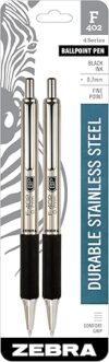 Zebra Pen F-402 Retractable Ballpoint Pen, 0.7mm