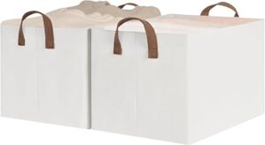 StorageWorks Fabric Storage Bins, Large Baskets, Beige