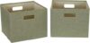 Household Essentials Fabric Storage Bins Set, Strong Poly-Woven