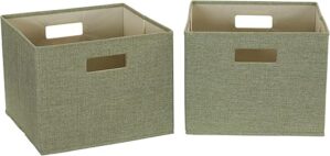 Household Essentials Fabric Storage Bins Set, Strong Poly-Woven