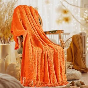 inhand Fall Throw Blanket Burnt Orange Decor