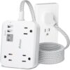 Mifaso Flat Extension Cord With USB Ports