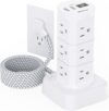 Mifaso Flat Plug Power Strip With USB Ports