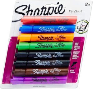 SHARPIE Flip Chart Markers, Bullet Tip, 22480PP