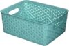 Whitmor Form Small Turquoise Resin Tote