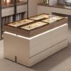 High QLO Freestanding Bedroom Island With 12 Drawers (55.12IN)