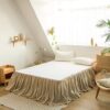 BISELINA French Linen Bed Skirt With Pleats