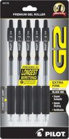 Pilot G2 Premium Gel Pens, 0.5 mm, Black