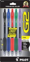 Pilot G2 Premium Gel Roller Pens, 5-Pack