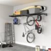 FLEXIMOUNTS Garage Shelving With Hooks, Black