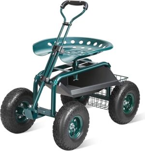 VEVOR Garden Cart Rolling Workseat With Wheels