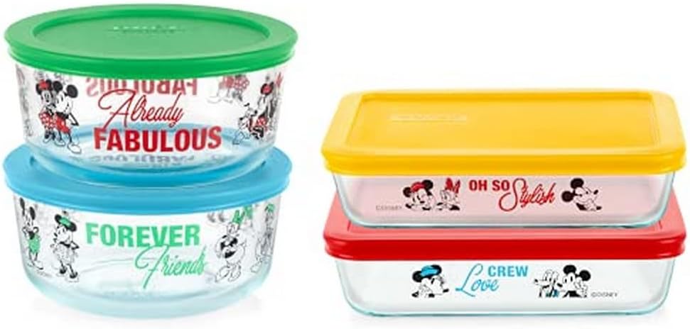 Pyrex Glass Food Storage Container Set, Disney