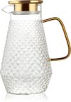 OTARTU Glass Pitcher, 50oz, With S.S. Lid