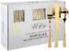 WDF Gold Plastic Silverware Set – 300 Pieces