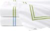 Sferra Grande Hotel King Sheet Set – White/Fern
