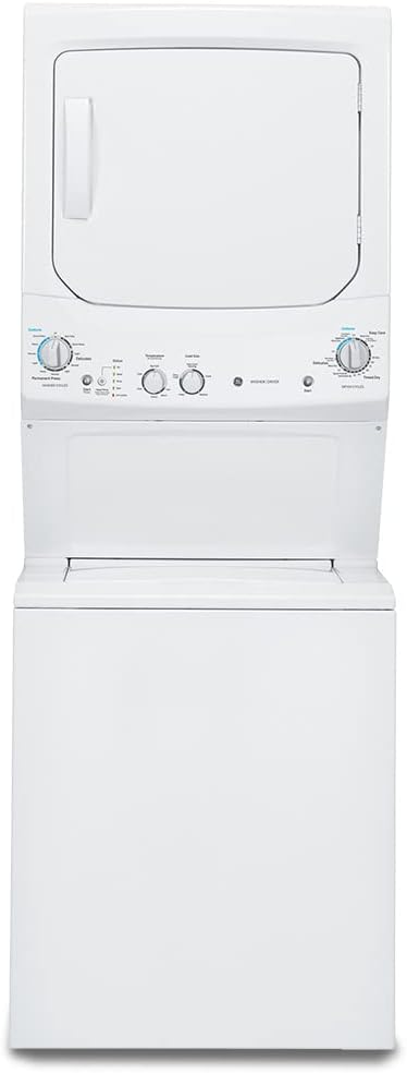 GE GUD24GSSMWW Spacemaker Washer & Gas Dryer
