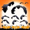 Supersfel Halloween Hanging Bats Decorations, 10 Pcs
