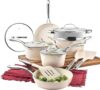 GOTHAM STEEL Hammered Ceramic Non Stick Cookware Set