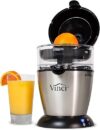 VINCI Hands Free Electric Citrus Juicer, Black/Stainless Steel