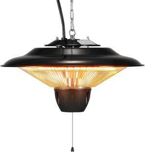 VEVOR Hanging Patio Heater, 1500W Outdoor/Indoor Electric