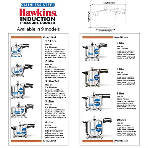 HAWKINS Stainless Steel 5.0 Litre Cooker - Image 3