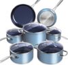 Nuwave Healthy Duralon Blue Ceramic Cookware Set