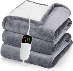 greenoak Heated Blanket Electric Throw 50"X60