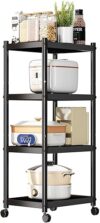 caktraie Heavy Duty Metal Storage Rack, Black