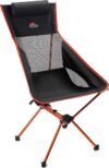 Cascade Mountain Tech High Back Lightweight Camp Chair – Black