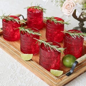 Kate Aspen Hobnail Beaded Vintage Glassware Set
