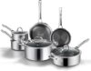 SNOWCLAD Hybrid Stainless Steel Cookware Set, 10 Pcs