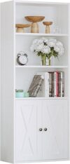 IRONCK Industrial Bookshelves With Doors 5 Shelf