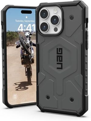 URBAN ARMOR GEAR iPhone 15 Pro Max Pathfinder Silver Case