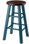 Winsome Ivy Stool Rustic Teal/Walnut 13.4×24.2