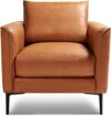 VALENCIA THEATER SEATING Jasper Cognac Leather Accent Chair