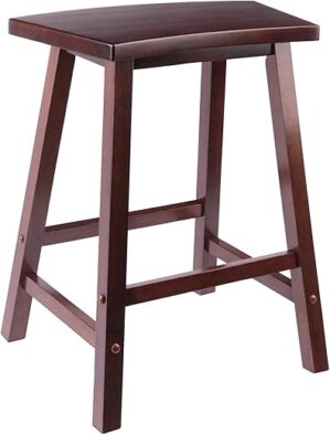 Winsome Katashi Fan Shape Counter Stool, Walnut