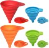 KongNai Kitchen Funnel Set, Foldable Silicone Funnels