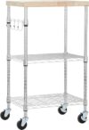 Amazon Basics Kitchen Storage Microwave Rack Cart