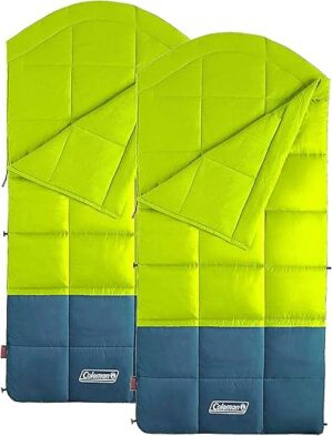 Coleman Kompact Big & Tall Contour Sleeping Bag (2 Pack)
