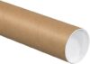 Aviditi Kraft Mailing Tubes with Caps, 4″ x 42