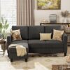 Acurax L-Shaped Sectional Sofa with Ottoman