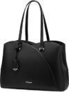 LOVEVOOK Laptop Tote Bag For Women, Black