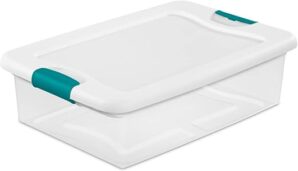 Sterilite Latching Storage Box, See-Through Base