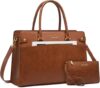 LOVEVOOK Leather Laptop Tote Bag For Women