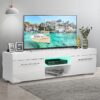 HOMMPA LED TV Stand with High Gloss Drawers