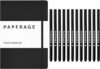 PAPERAGE Lined Journal Notebook, Black, 160 Pages Bundle