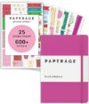 PAPERAGE Lined Journal Notebook, Raspberry, 160 Pages