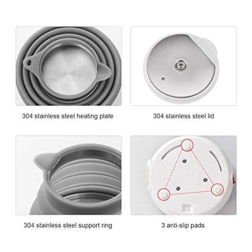 LOUTYTUO Ultrathin Foldable Electric Kettle 110V 555ML - Image 5